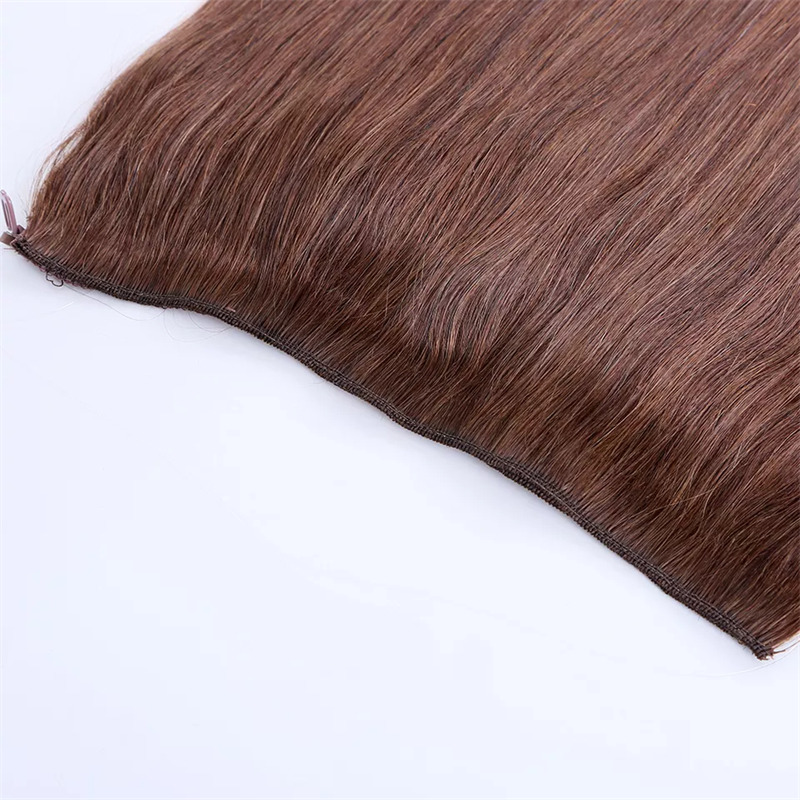 Halo Hair Extensions Invisible Wire Easy To Install Hair Piece 12A Grade Remy Hair Extension